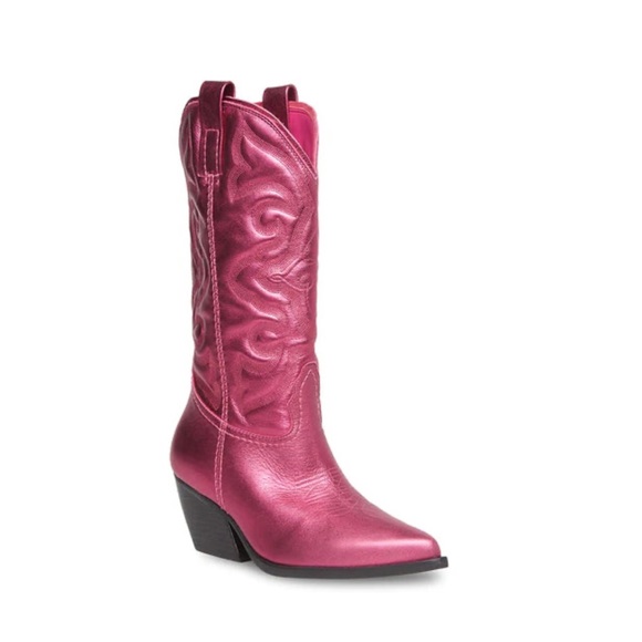 STEVE MADDEN WEST COWBOY BOOTS in PINK/FUSCHIA SIZE 6 - Picture 2 of 2
